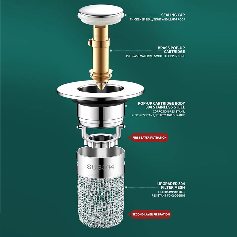 Universal Anti-Clogging Sink Drain Filter Plug